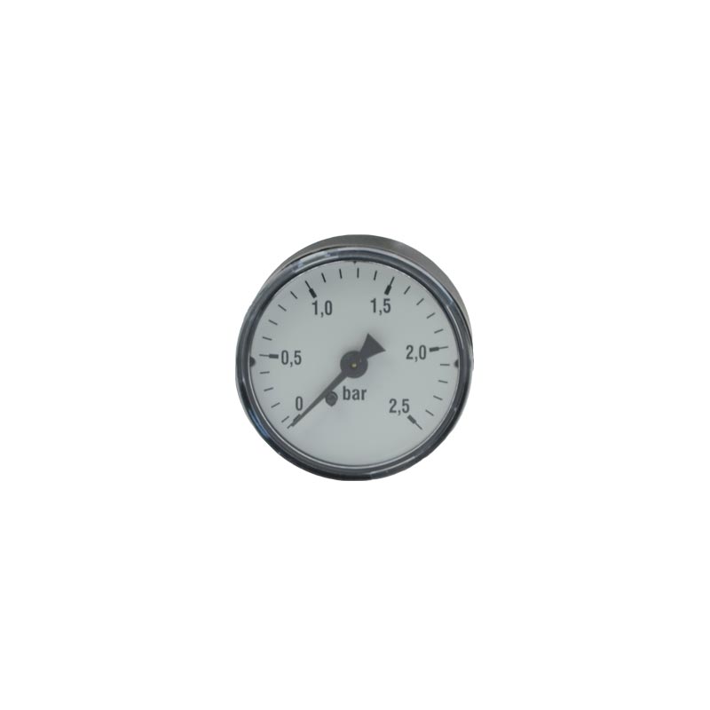 Manometer 0-2,5 bar, 1/4"axial, 50 mm Ø