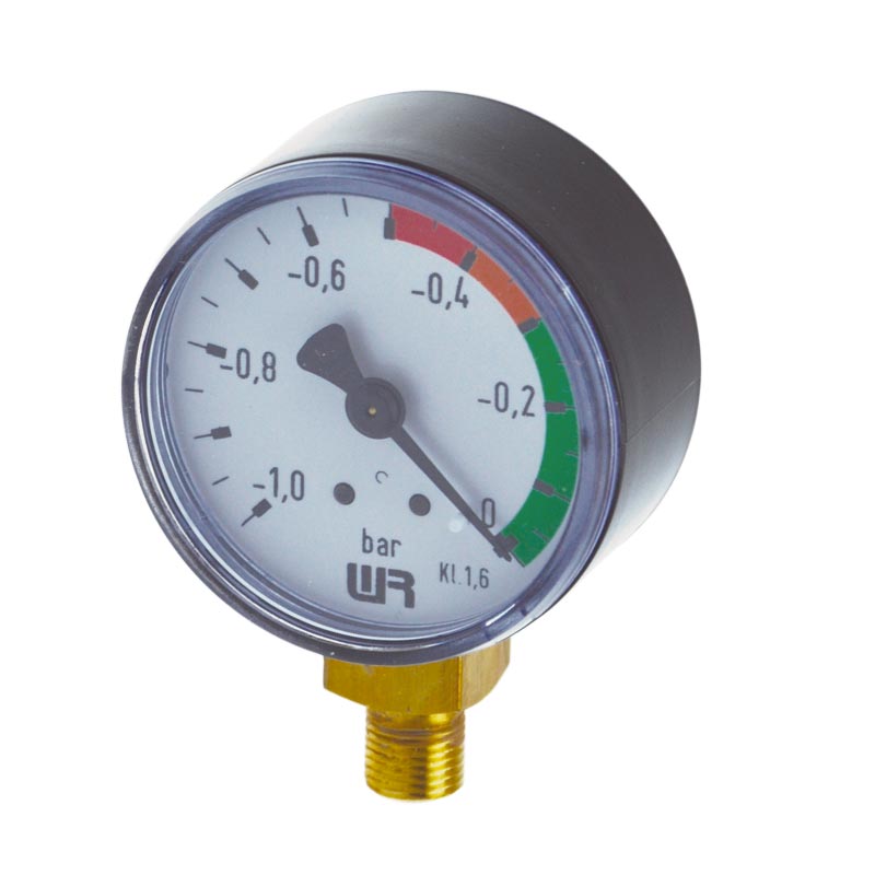 Vakuummeter -1 bis 0 bar 50 Ø, 1/8"unten