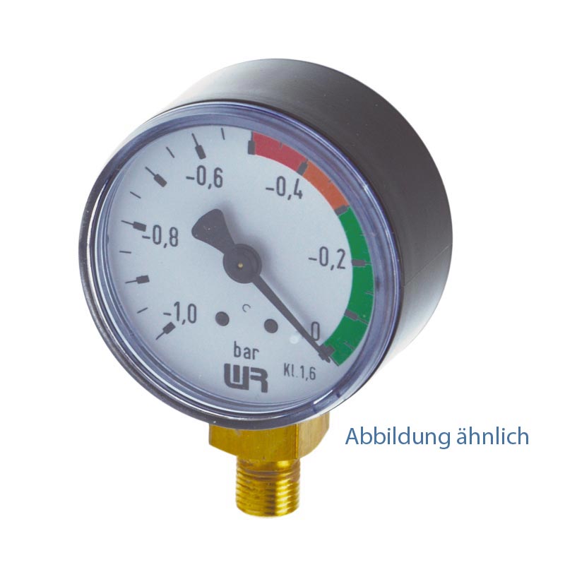 Vakuummeter -1 bis 0 bar, 1/4" unten,63 Ø